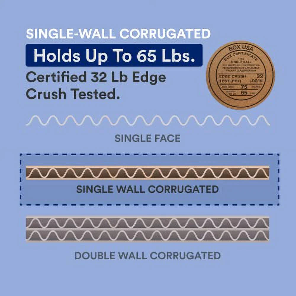 BOX USA 16 x 16 x 16 Corrugated Cardboard Boxes, Medium 16"L x 16"W x 16"H, Pack of 25 | Shipping, Packaging, Moving, Storage Box for Home or Business, Strong Wholesale Bulk Boxes