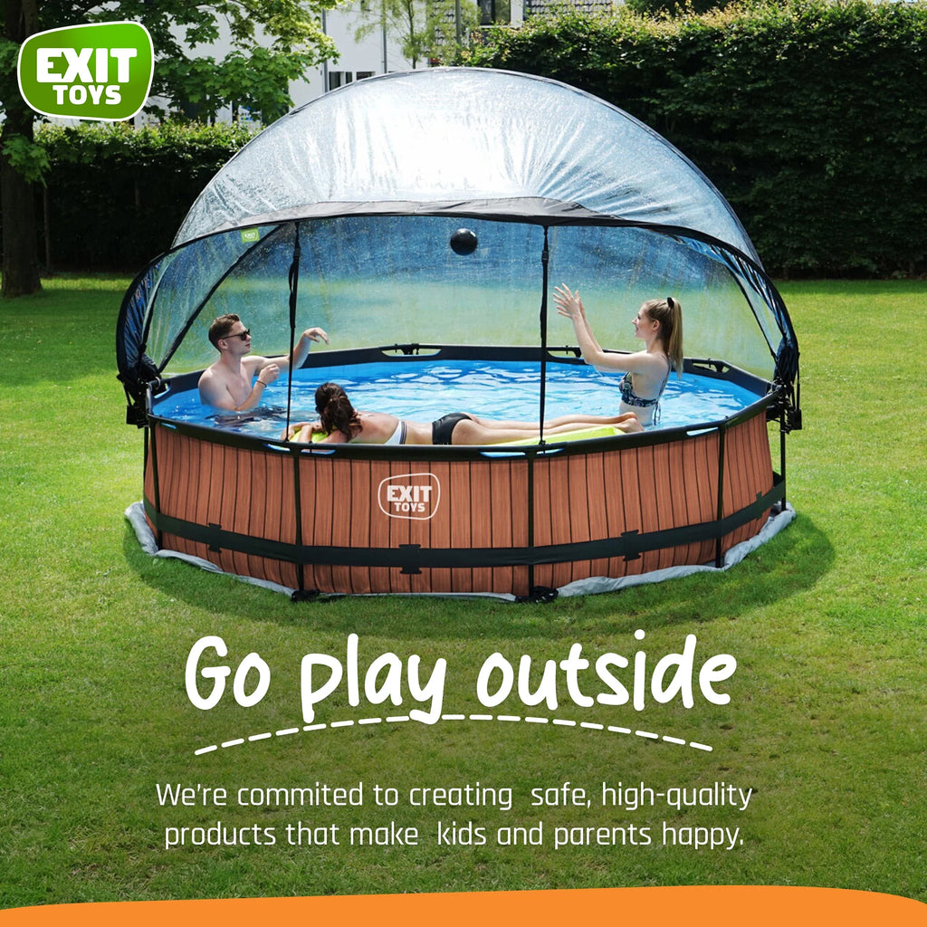 EXIT Toys UV Resistant Pool Covers, PVC Transparent, 104" x 104" x 55"