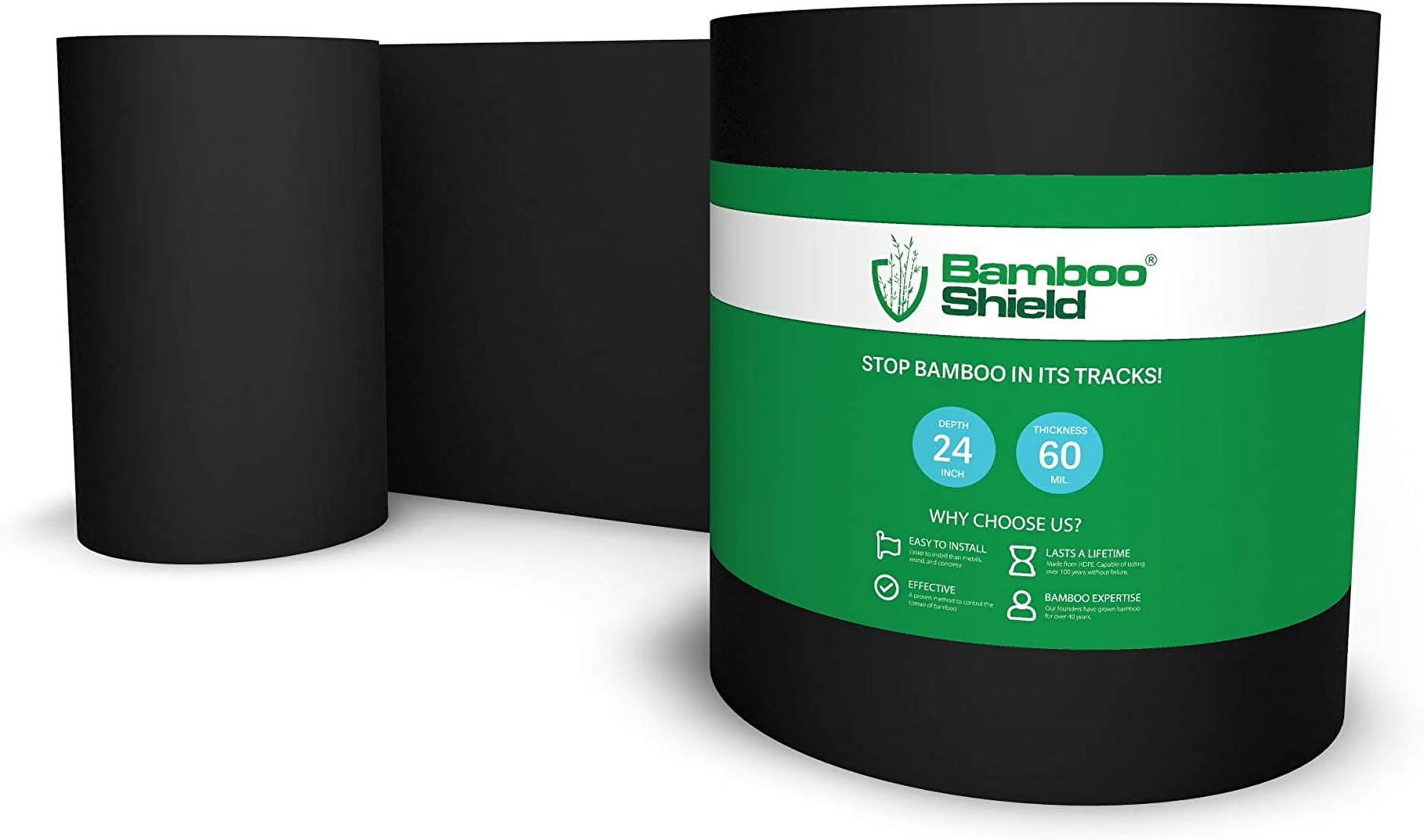 40 feet Long x 24 inch x 60 mil - Bamboo Root Barrier/Water Barrier