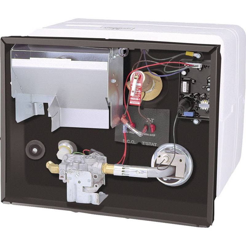 RV Gas Water Heater with U-Tube Heat Transfer System, Sealed Combustion Design