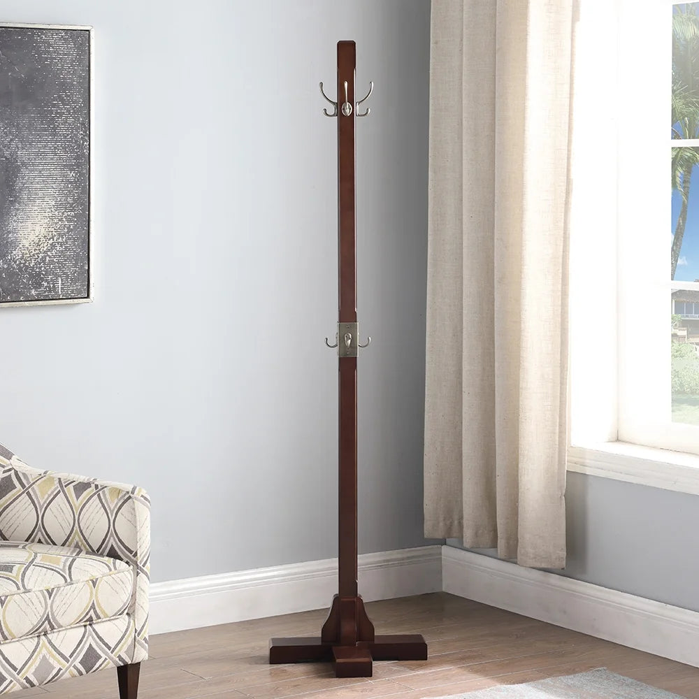 CT17088 Windsor Coat Rack, Walnut 18" W x 18" D x 18" H