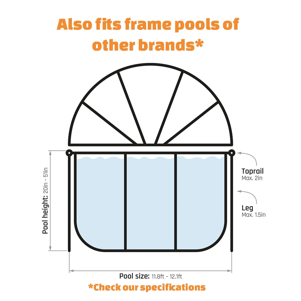 EXIT Toys UV Resistant Pool Covers, PVC Transparent, 104" x 104" x 55"