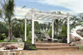 Vita 120"L x 120"W x 108"H Vinyl Venetian Pergola, White, VA42022