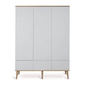 Grande armoire enfant blanche 3 portes avec tiroirs et penderies