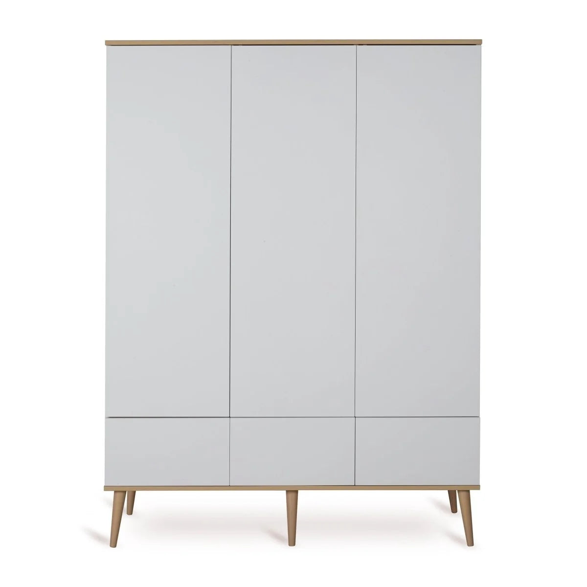Grande armoire enfant blanche 3 portes avec tiroirs et penderies