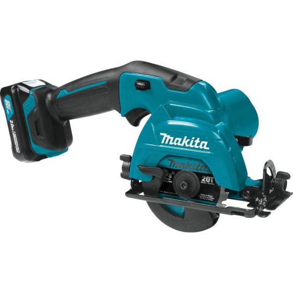 12V Cordless Circular Saw Kit, 3-3/8 in. Compact Saw with 2 Batteries, Charger and Case