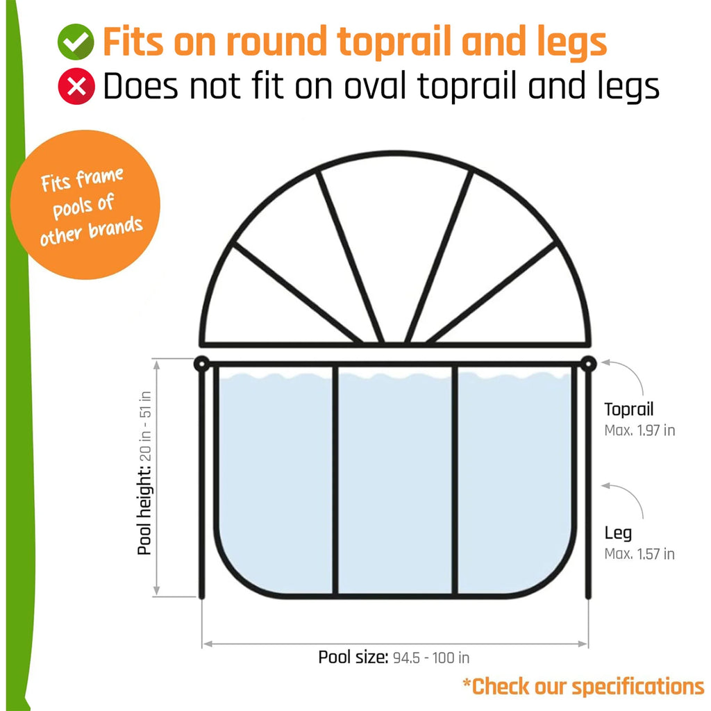 EXIT Toys UV Resistant Pool Covers, PVC Transparent, 104" x 104" x 55"