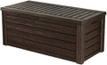 150 Gallon Outdoor Storage Deck Box - Resin Patio Storage Bench with Hydraulic Lift and 660 lb Seat Capacity