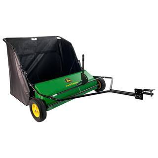 42-Inch Tow-Behind Lawn Sweeper with 24 Cu. Ft. Hopper, 6 Brush System for Lawn Tractors & Mowers