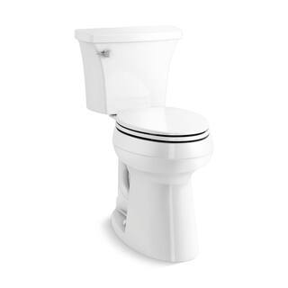 Highline Arc 19-Inch Extra Tall Elongated Toilet with Slow-Close Seat, 1.28 GPF Complete Installation Kit