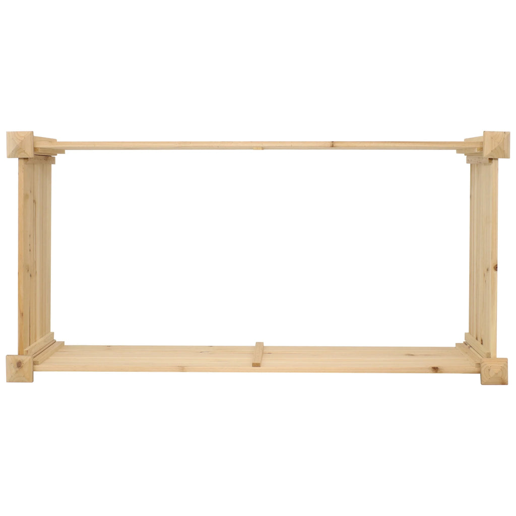 Sunnydaze 24" x 48.25" x 12.25" Rectangular Natural Wooden Outdoor Raised Garden Bed