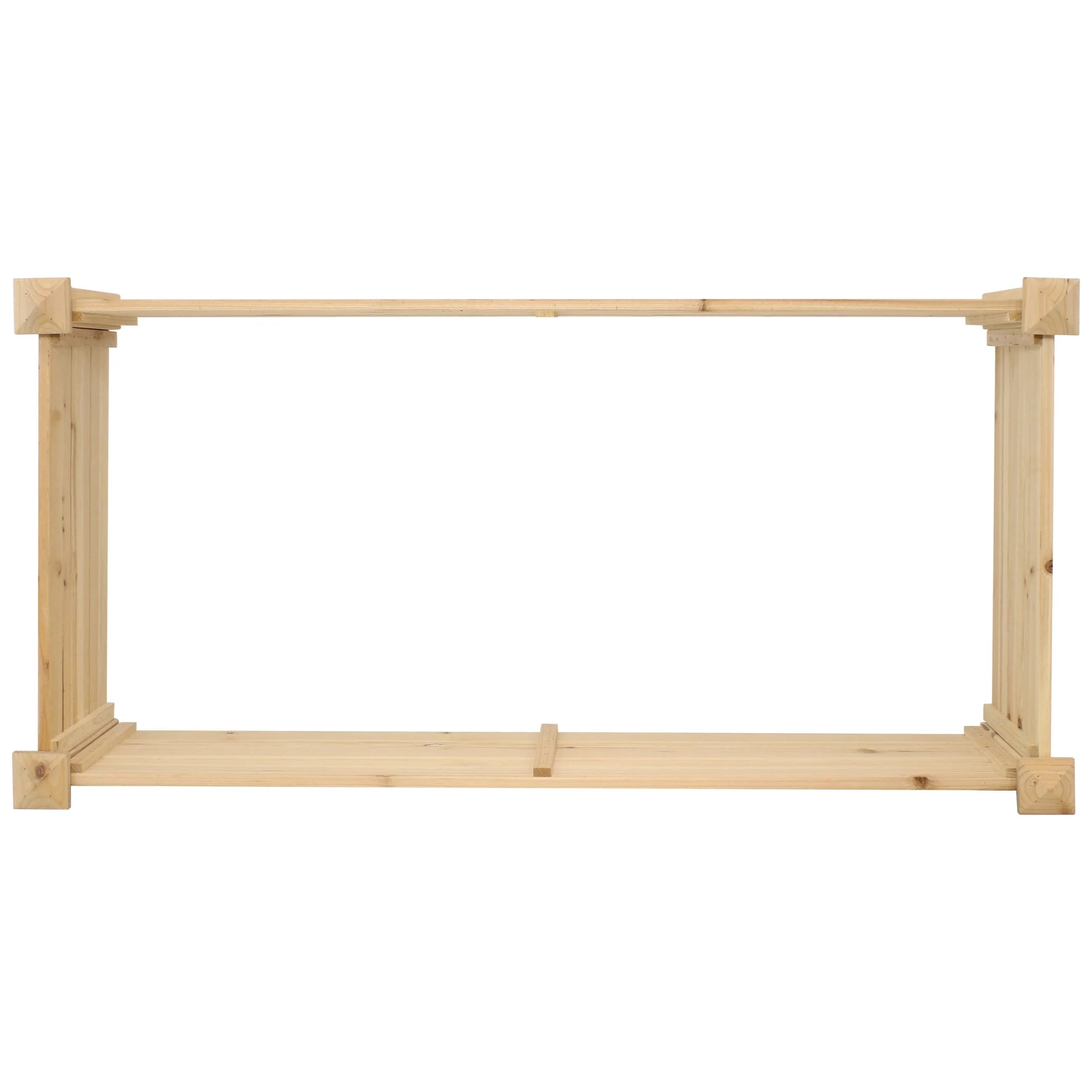 Sunnydaze 24" x 48.25" x 12.25" Rectangular Natural Wooden Outdoor Raised Garden Bed