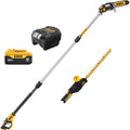 Kit d’élagage sans fil 20V avec scie sur perche et taille-haies télescopique, batterie et chargeur inclus
