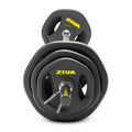 ZIVA RPU Studio Barbell Adjustable Weight Set - 6 High Grade RPU Coated Grip Plates (2 x 2.5lb, 2 x 5lb, 2 x 10lb) 1.18" D Steel Chrome Bar (55”L x 4.4lb) 2 x Spring Collars �?Ships in Two Parts