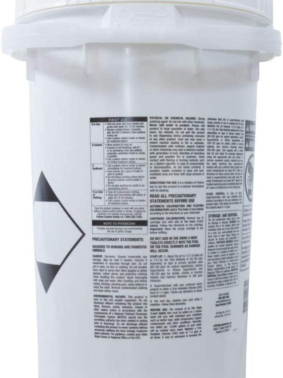 In The Swim 3-Inch Chlorine Tablets for Pools, 55 lb Stabilized Trichlor Chlorine Tabs, 90% Available Chlorine