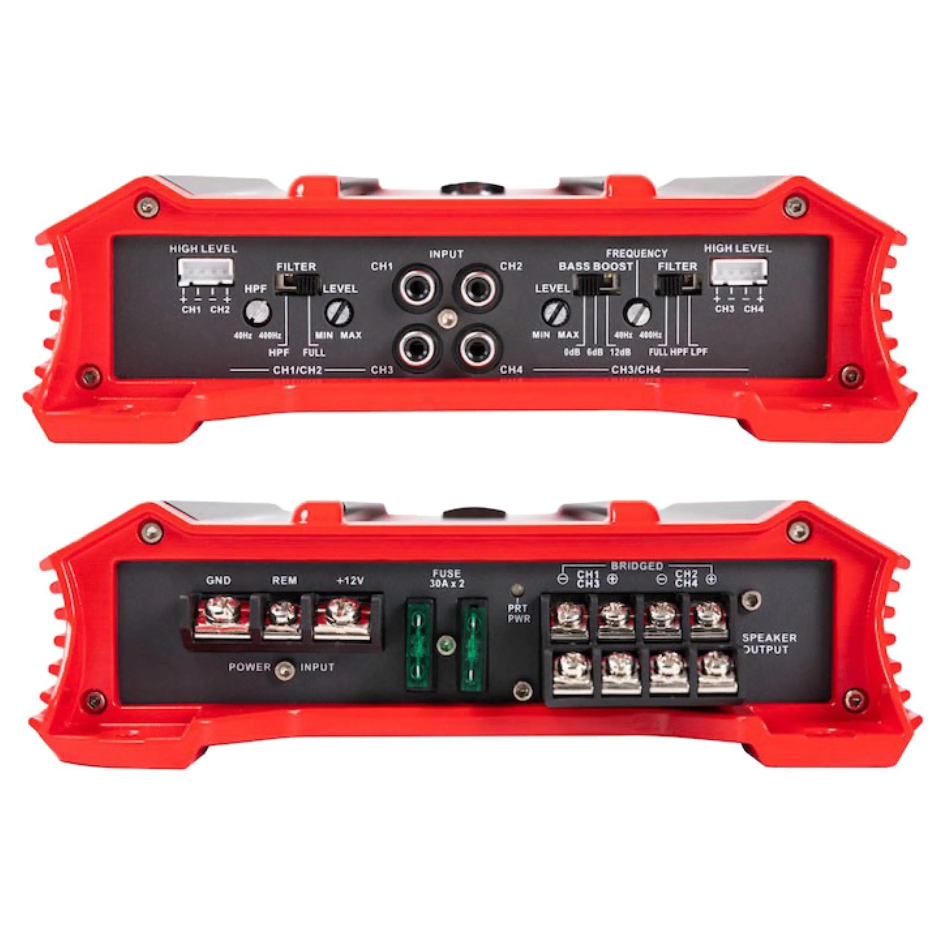 Crunch GP-2000.4 4-Channel Car Amplifier, 2000W, 16" x 10" x 4"