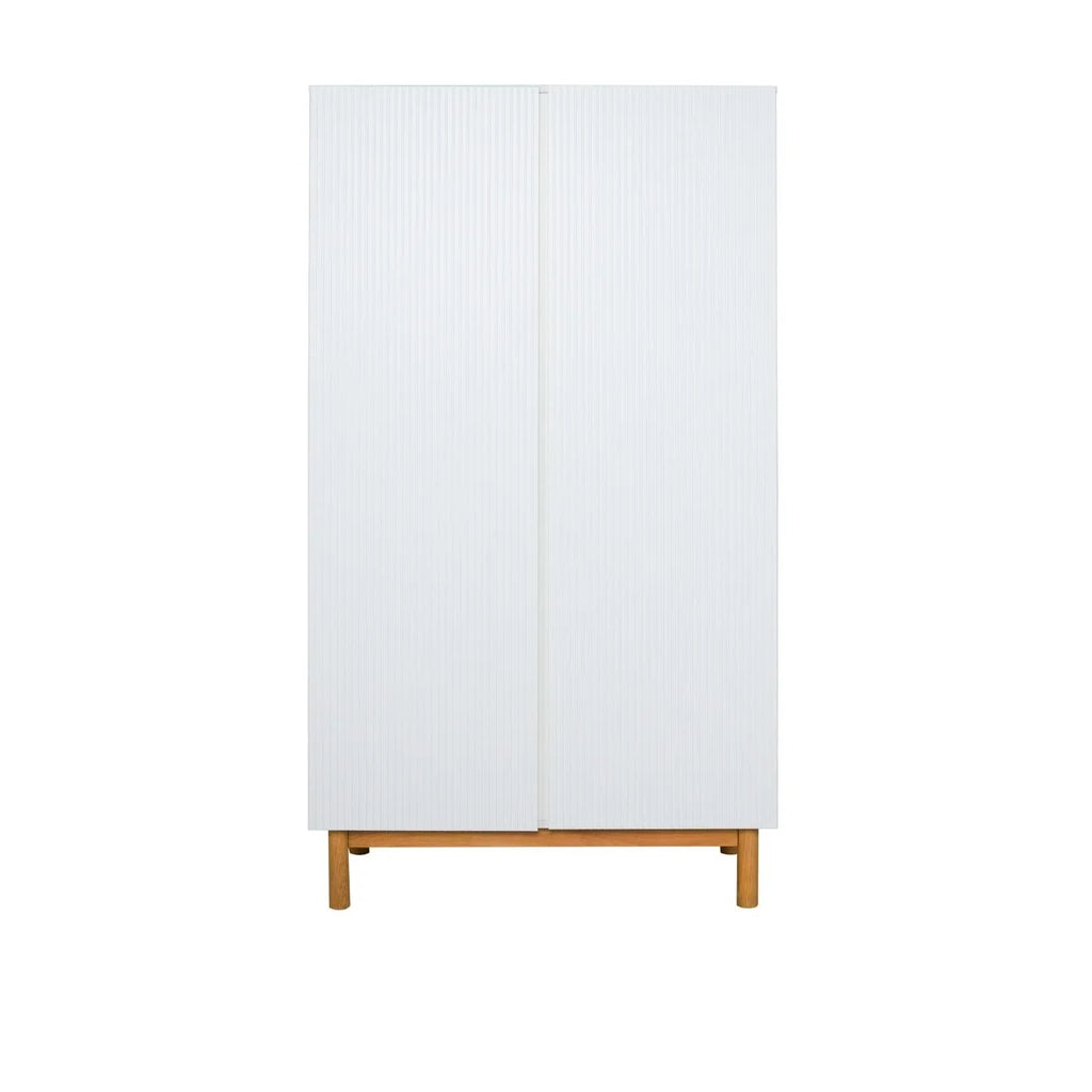 Armoire enfant blanche avec penderie et étagères