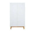 Armoire enfant blanche avec penderie et étagères
