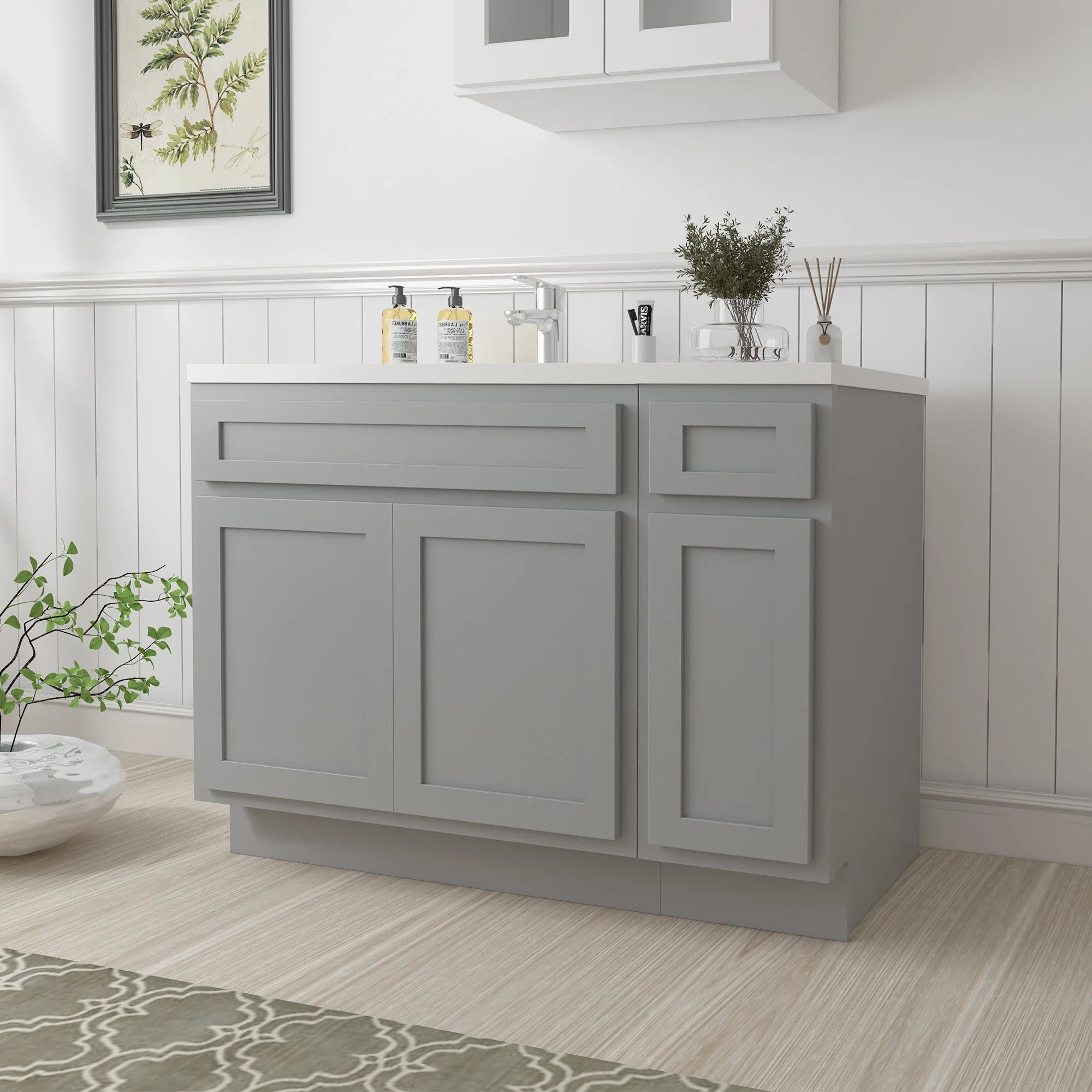 45 in. W x 21 in. D x 32.5 in. H Bath Vanity Cabinet without Top in Brown