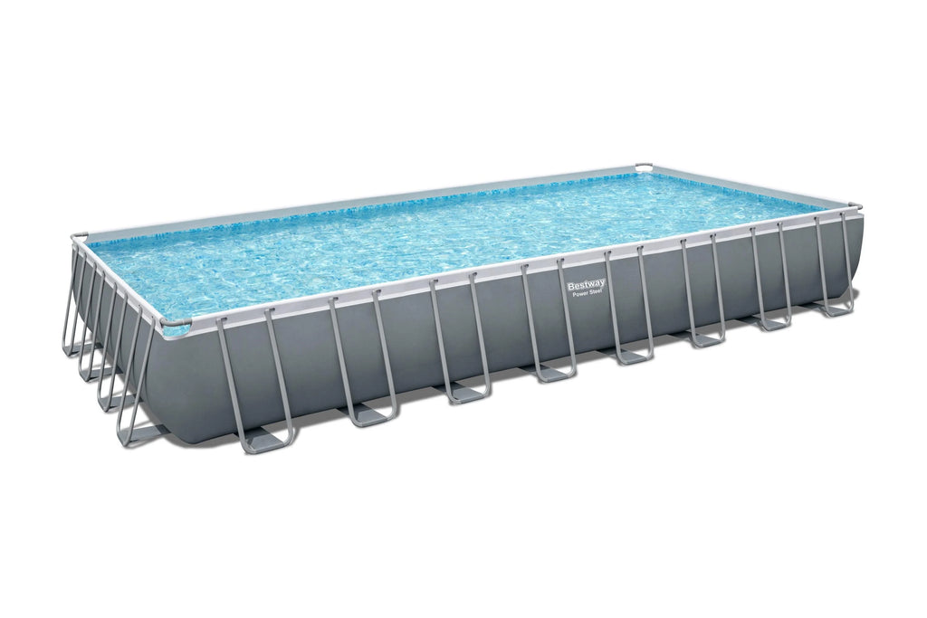 Bestway Power Steel 31'4" x 16' x 52" Rectangular Above Ground Pool Set