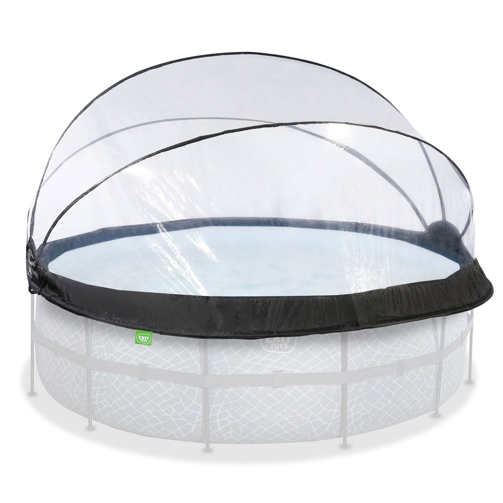 14-Foot Round Pool Dome Cover Enclosure, Transparent PVC Swimming Pool Weather Shield for Above-Ground Pools