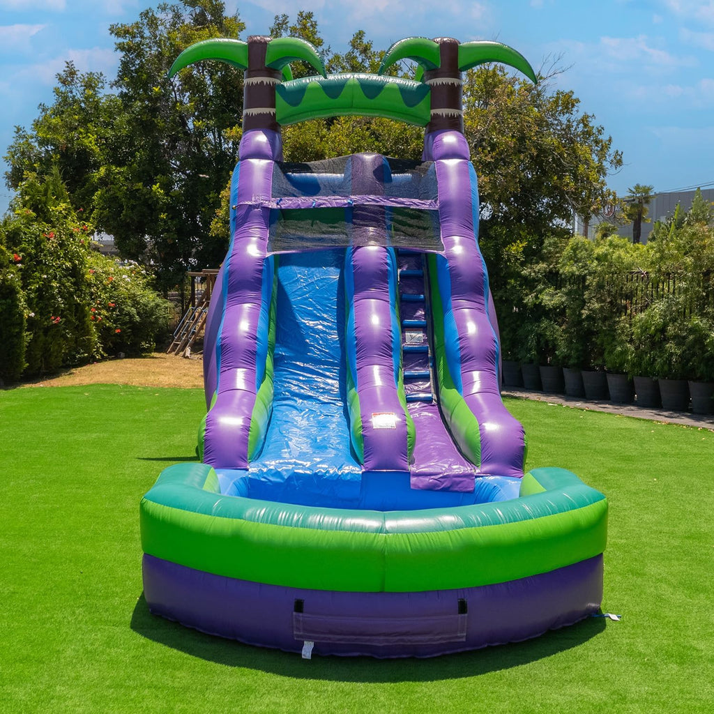 Inflatable Water Slide Bounce House with Blower - PVC Outdoor Party Slide