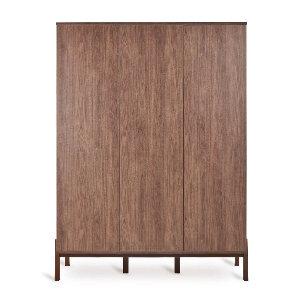 Grande armoire enfant châtaignier 3 portes avec rangement modulable
